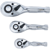 BGS 215 Mini-Umschaltknarren-Satz | 6,3 mm (1/4") / 10 mm (3/8") / 12,5 mm (1/2") | 3-tlg.