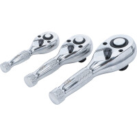 BGS 215 Mini-Umschaltknarren-Satz | 6,3 mm (1/4") / 10 mm (3/8") / 12,5 mm (1/2") | 3-tlg.