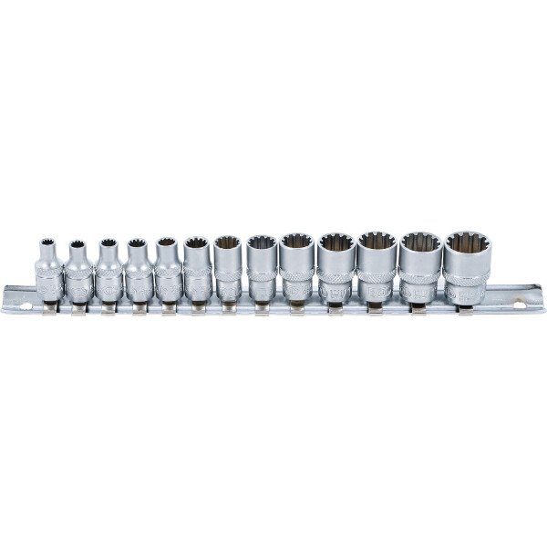 BGS 2150 Steckschlüssel-Einsatz-Satz Gear Lock | Antrieb Innenvierkant 6,3 mm (1/4") | 13-tlg.