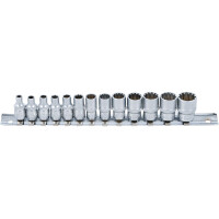 BGS 2150 Steckschlüssel-Einsatz-Satz Gear Lock | Antrieb Innenvierkant 6,3 mm (1/4") | 13-tlg.