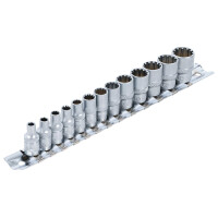 BGS 2150 Steckschlüssel-Einsatz-Satz Gear Lock | Antrieb Innenvierkant 6,3 mm (1/4") | 13-tlg.
