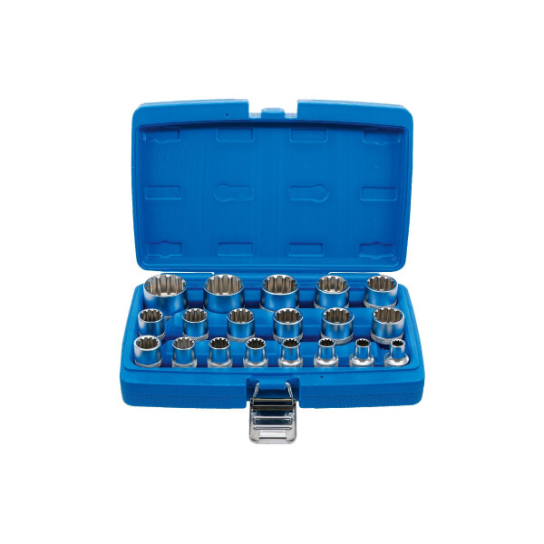 BGS 2152 Steckschlüssel-Einsatz-Satz Gear Lock | Antrieb Innenvierkant 12,5 mm (1/2") | 19-tlg.