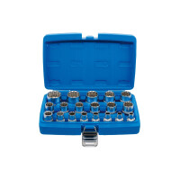 BGS 2152 Steckschlüssel-Einsatz-Satz Gear Lock | Antrieb Innenvierkant 12,5 mm (1/2") | 19-tlg.