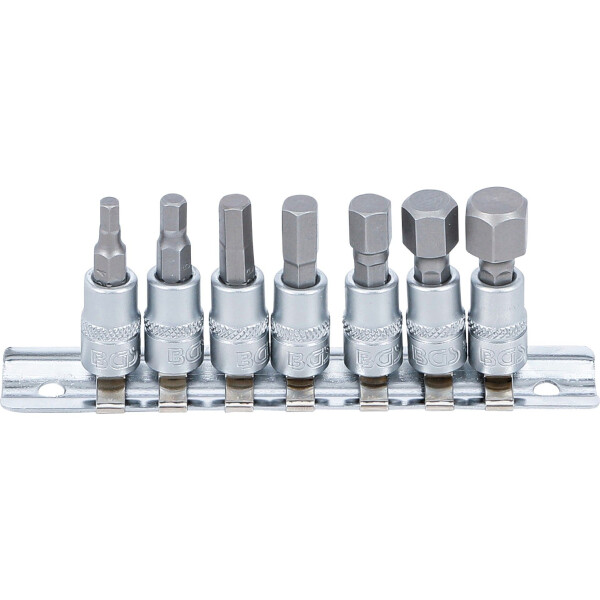 BGS 2161 Bit-Einsatz-Satz | Antrieb Innenvierkant 6,3 mm (1/4") | Innensechskant 4 - 12 mm | 7-tlg.
