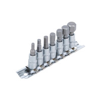 BGS 2161 Bit-Einsatz-Satz | Antrieb Innenvierkant 6,3 mm (1/4") | Innensechskant 4 - 12 mm | 7-tlg.