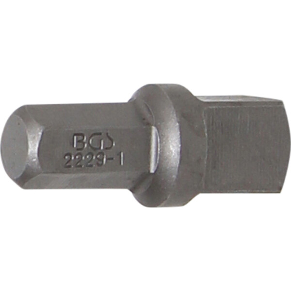 BGS 2229-1 Bit-Knarren-Adapter | Außensechskant 8 mm (5/16") - Außenvierkant 10 mm (3/8") | 30 mm