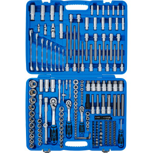 BGS 2259 Steckschlüssel-Satz Sechskant | Antrieb 6,3 mm (1/4") / 10 mm (3/8") / 12,5 mm (1/2") | 214-tlg.