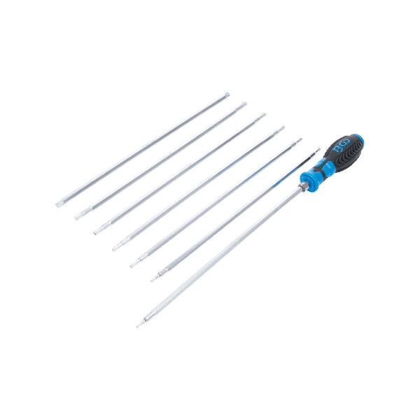 BGS 2326 Schraubendreher-Satz mit Wechselklingen | T-Profil (für Torx) / T-Profil (für Torx) mit Bohrung | 8-tlg.