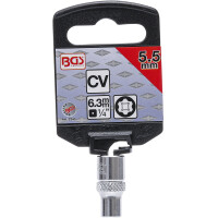 BGS 2343 Steckschlüssel-Einsatz Super Lock | Antrieb Innenvierkant 6,3 mm (1/4") | SW 5,5 mm