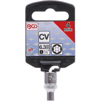 BGS 2344 Steckschlüssel-Einsatz Super Lock | Antrieb Innenvierkant 6,3 mm (1/4") | SW 4 mm