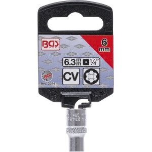 BGS 2346 Steckschlüssel-Einsatz Super Lock | Antrieb Innenvierkant 6,3 mm (1/4") | SW 6 mm