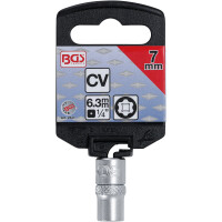 BGS 2347 Steckschlüssel-Einsatz Super Lock | Antrieb Innenvierkant 6,3 mm (1/4") | SW 7 mm