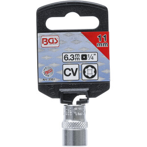 BGS 2351 Steckschlüssel-Einsatz Super Lock | Antrieb Innenvierkant 6,3 mm (1/4") | SW 11 mm