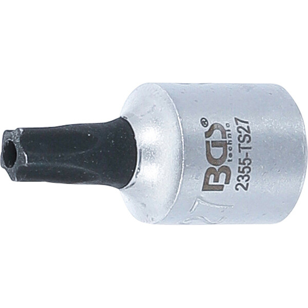 BGS 2355-TS27 Bit-Einsatz | Antrieb Innenvierkant 6,3 mm (1/4") | TS-Profil (für Torx Plus) mit Bohrung TS27