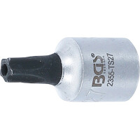 BGS 2355-TS27 Bit-Einsatz | Antrieb Innenvierkant 6,3 mm (1/4") | TS-Profil (für Torx Plus) mit Bohrung TS27