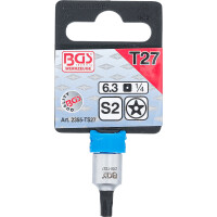 BGS 2355-TS27 Bit-Einsatz | Antrieb Innenvierkant 6,3 mm (1/4") | TS-Profil (für Torx Plus) mit Bohrung TS27
