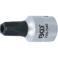 BGS 2355-TS40 Bit-Einsatz | Antrieb Innenvierkant 6,3 mm (1/4") | TS-Profil (für Torx Plus) mit Bohrung TS40