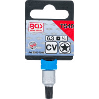 BGS 2355-TS40 Bit-Einsatz | Antrieb Innenvierkant 6,3 mm (1/4") | TS-Profil (für Torx Plus) mit Bohrung TS40