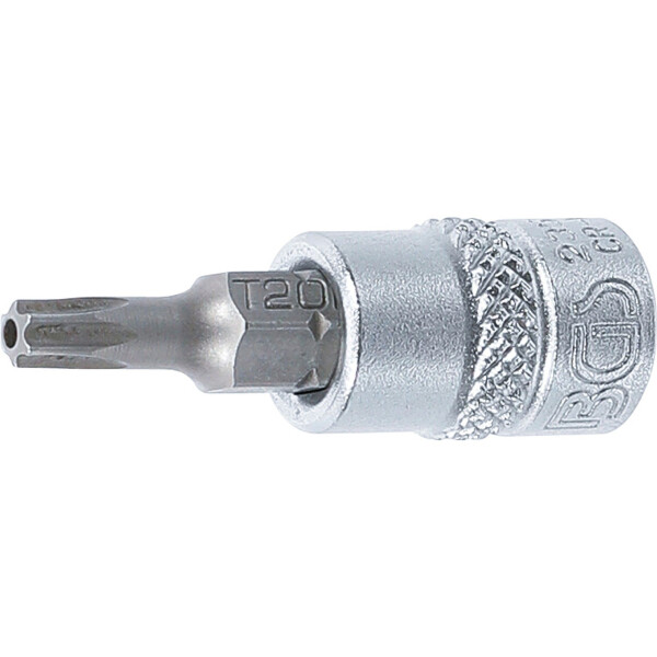 BGS 2359 Bit-Einsatz | Antrieb Innenvierkant 6,3 mm (1/4") | T-Profil (für Torx) mit Bohrung T20