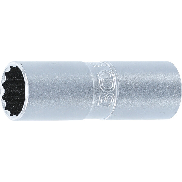 BGS 2385 Zündkerzen-Einsatz mit Haltegummi, Zwölfkant | Antrieb Innenvierkant 12,5 mm (1/2") | SW 16 mm