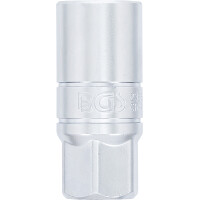BGS 2386 Zündkerzen-Einsatz mit Haltegummi, Zwölfkant | Antrieb Innenvierkant 12,5 mm (1/2") | SW 21 mm