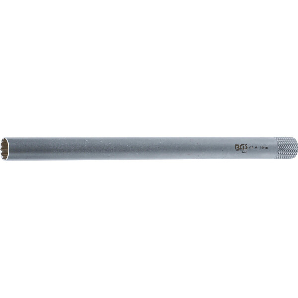 BGS 2404 Zündkerzen-Einsatz Zwölfkant, extra lang | Antrieb Innenvierkant 10 mm (3/8") | SW 14 mm