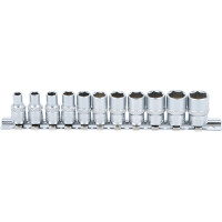 BGS 2433 Steckschlüssel-Einsatz-Satz Sechskant | Antrieb Innenvierkant 6,3 mm (1/4") | Zollgrößen | 11-tlg.