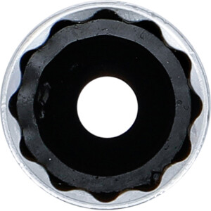 BGS 2448 Zündkerzen-Einsatz mit Haltegummi, Zwölfkant, lang | Antrieb Innenvierkant 10 mm (3/8") | SW 16 mm