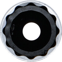 BGS 2448 Zündkerzen-Einsatz mit Haltegummi, Zwölfkant, lang | Antrieb Innenvierkant 10 mm (3/8") | SW 16 mm