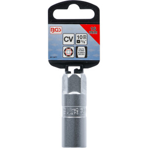 BGS 2471 Zündkerzen-Einsatz Sechskant | Antrieb Innenvierkant 10 mm (3/8") | SW 16 mm