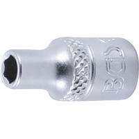 BGS 2475 Steckschlüssel-Einsatz Sechskant | Antrieb Innenvierkant 6,3 mm (1/4") | SW 4,5 mm