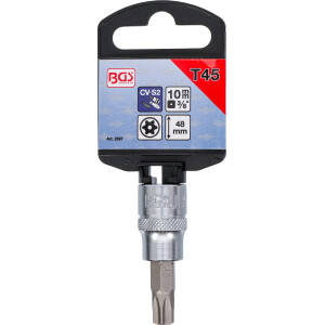 BGS 2597 Bit-Einsatz | Antrieb Innenvierkant 10 mm (3/8") | T-Profil (für Torx) mit Bohrung T45