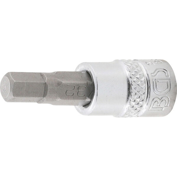 BGS 2744 Bit-Einsatz | Antrieb Innenvierkant 6,3 mm (1/4") | Innensechskant 7/32"