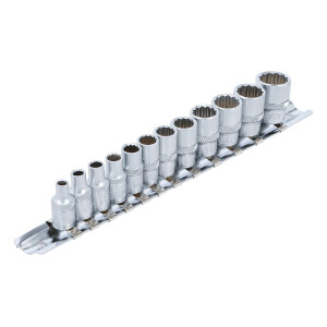 BGS 2755 Steckschlüssel-Einsatz-Satz Zwölfkant | Antrieb Innenvierkant 6,3 mm (1/4") | Zollgrößen | 12-tlg.