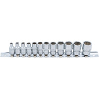 BGS 2755 Steckschlüssel-Einsatz-Satz Zwölfkant | Antrieb Innenvierkant 6,3 mm (1/4") | Zollgrößen | 12-tlg.