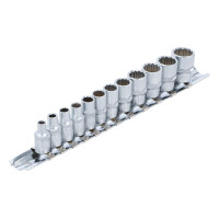 BGS 2755 Steckschlüssel-Einsatz-Satz Zwölfkant | Antrieb Innenvierkant 6,3 mm (1/4") | Zollgrößen | 12-tlg.