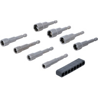 BGS 2758 Steckschlüssel-Einsatz-Satz Sechskant | Antrieb Außensechskant 6,3 mm (1/4") | SW 6 - 13 mm | 8-tlg.