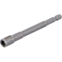 BGS 2762 Steckschlüssel-Einsatz Sechskant, extra lang | für Bohrmaschinen | Antrieb Außensechskant 6,3 mm (1/4") | SW 6 mm