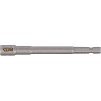 BGS 2762 Steckschlüssel-Einsatz Sechskant, extra lang | für Bohrmaschinen | Antrieb Außensechskant 6,3 mm (1/4") | SW 6 mm