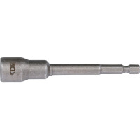 BGS 2767 Steckschlüssel-Einsatz Sechskant, extra lang | für Bohrmaschinen | Antrieb Außensechskant 6,3 mm (1/4") | SW 11 mm