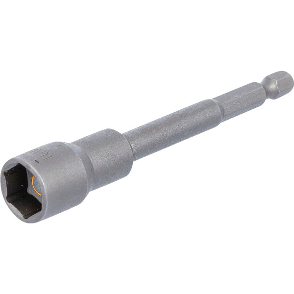 BGS 2769 Steckschlüssel-Einsatz Sechskant, extra lang | für Bohrmaschinen | Antrieb Außensechskant 6,3 mm (1/4") | SW 13 mm