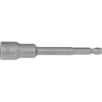 BGS 2769 Steckschlüssel-Einsatz Sechskant, extra lang | für Bohrmaschinen | Antrieb Außensechskant 6,3 mm (1/4") | SW 13 mm