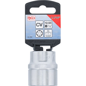 BGS 2784 Steckschlüssel-Einsatz Sechskant | Antrieb Innenvierkant 12,5 mm (1/2") | SW 1.1/16"