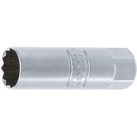 BGS 2792 Zündkerzen-Einsatz Zwölfkant | Antrieb Innenvierkant 10 mm (3/8") | SW 16 mm