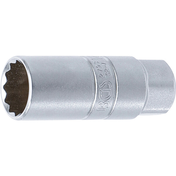 BGS 2793 Zündkerzen-Einsatz Zwölfkant | Antrieb Innenvierkant 10 mm (3/8") | SW 18 mm