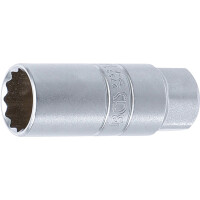 BGS 2793 Zündkerzen-Einsatz Zwölfkant | Antrieb Innenvierkant 10 mm (3/8") | SW 18 mm