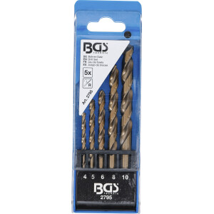 BGS 2795 Spiralbohrer-Satz | HSS | 4 - 10 mm | 5-tlg.