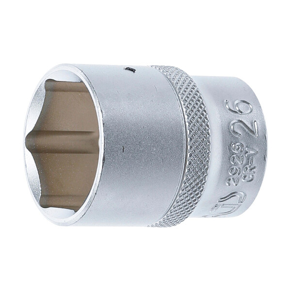 BGS 2926 Steckschlüssel-Einsatz Sechskant | Antrieb Innenvierkant 12,5 mm (1/2") | SW 26 mm