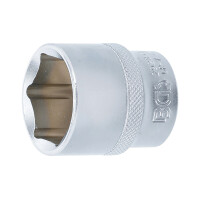 BGS 2928 Steckschlüssel-Einsatz Sechskant | Antrieb Innenvierkant 12,5 mm (1/2") | SW 28 mm