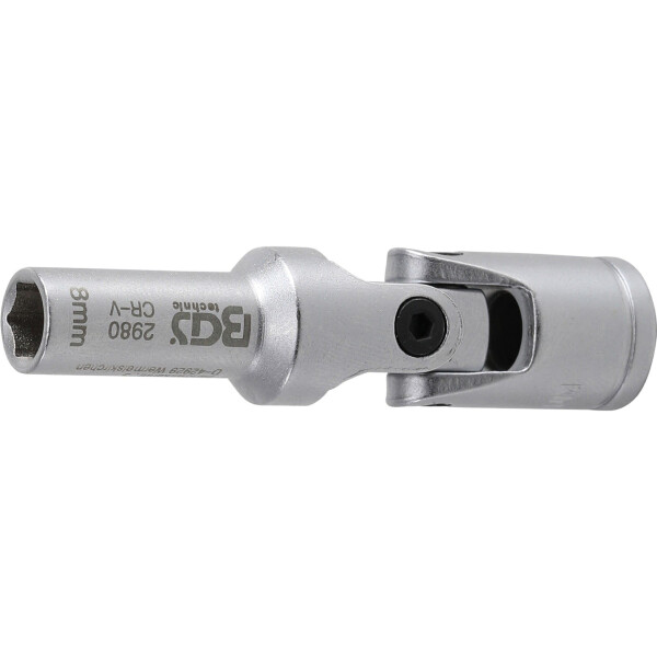 BGS 2980 Glühkerzen-Gelenk-Einsatz Sechskant | Antrieb Innenvierkant 10 mm (3/8") | SW 8 mm